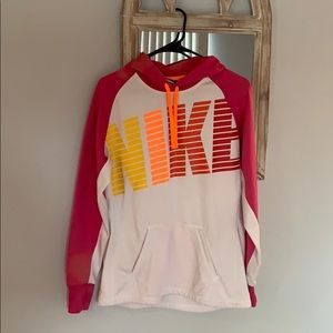 Bright pink and orange Nike Therma-Fit Sweatshirt